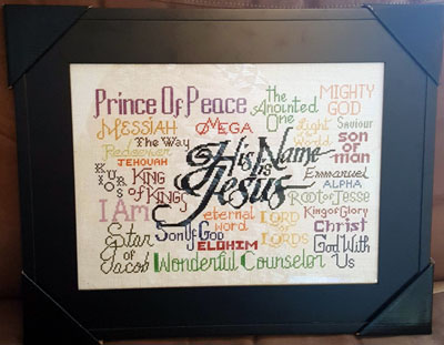 His name is Jesus stitched by Brandy Campbell